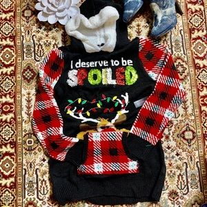 Black Christmas Hooded Knit